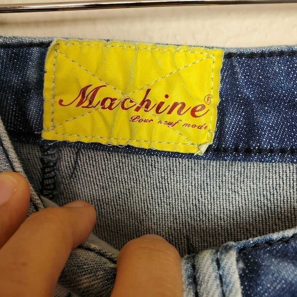 Machine Denim Jean High Rise Distress Short - Picture 6 of 10